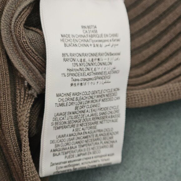 **Long Ribbed Military Green Cardigan** by BCBG MAXAZRIA - Picture 12 of 13